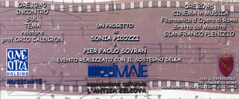 La Musica, Luce e Anima del Film - Programma Eventi